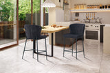Chaise de comptoir Lisa – Gris foncé – vue 4