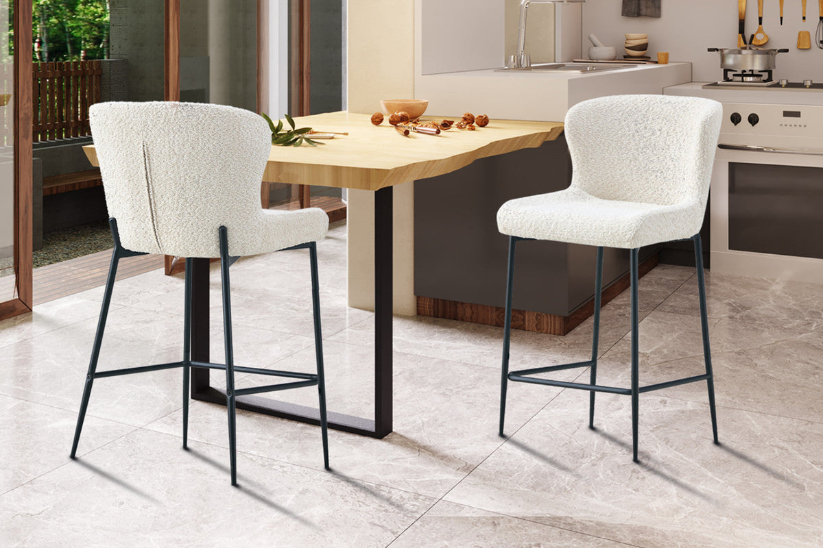 Chaise de comptoir Lisa – Écru – vue 2
