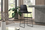 Chaise de comptoir Marie – Noir – vue 3