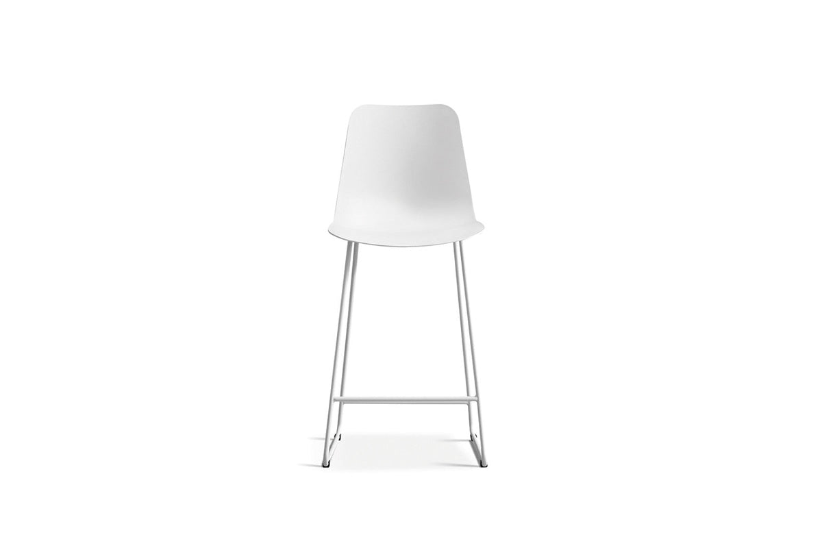 Chaise de comptoir Marie – Blanc – vue 4