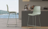 Chaise de comptoir Marie – Gris-vert – vue 2