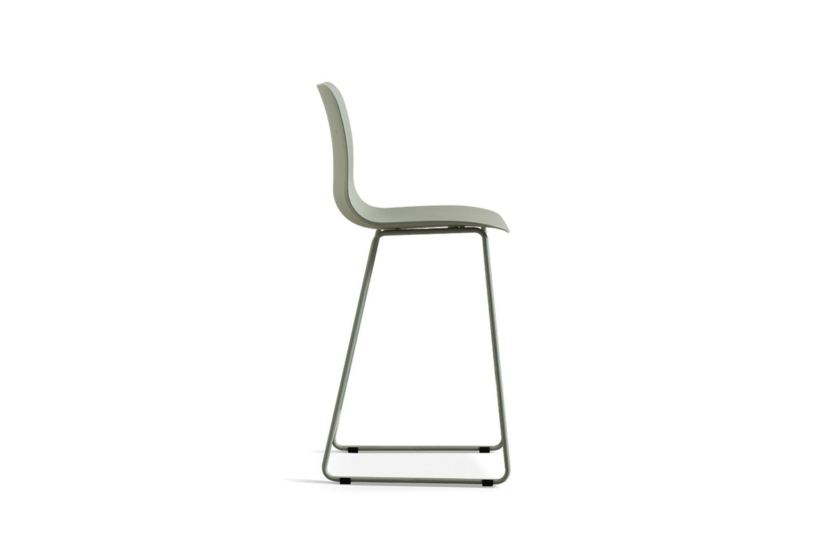 Chaise de comptoir Marie – Gris-vert – vue 5