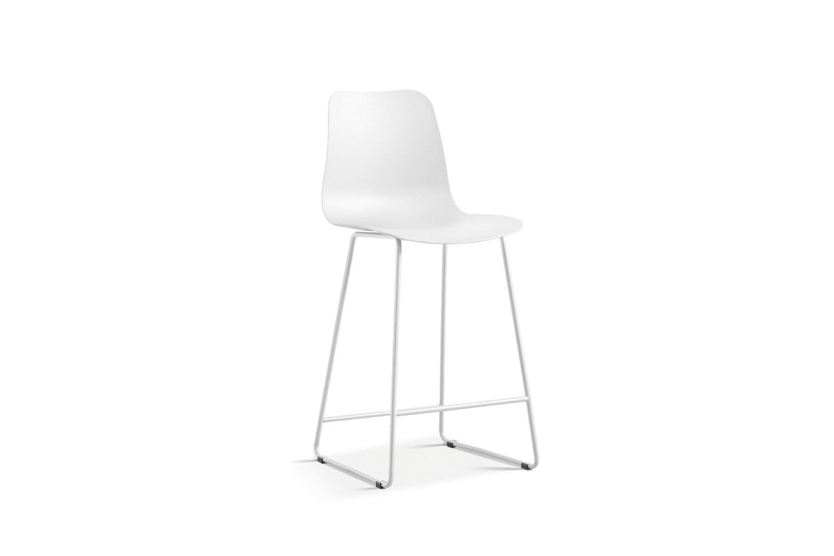 Chaise de comptoir Marie – Blanc – vue principale