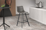 Chaise de comptoir Ozan – Gris – vue 3