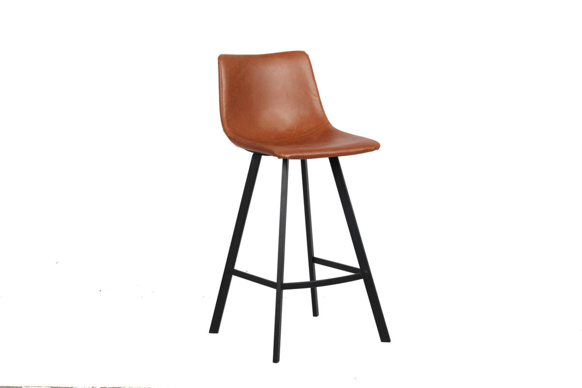 Chaise de comptoir Ozan – Cognac – vue 4