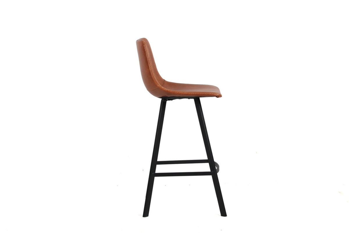 Chaise de comptoir Ozan – Cognac – vue 5