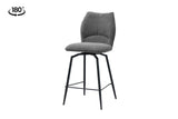 Chaise de comptoir pivotante Lara – Gris – vue 2