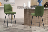 Chaise de comptoir pivotante Lara – Vert – vue 3