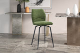 Chaise de comptoir pivotante Lara – Vert – vue 4