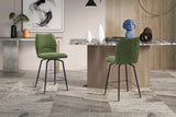Chaise de comptoir pivotante Lara – Vert – vue 5