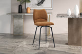 Chaise de comptoir pivotante Lara – Rouille – vue 4
