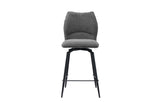 Chaise de comptoir pivotante Lara – Gris – vue principale