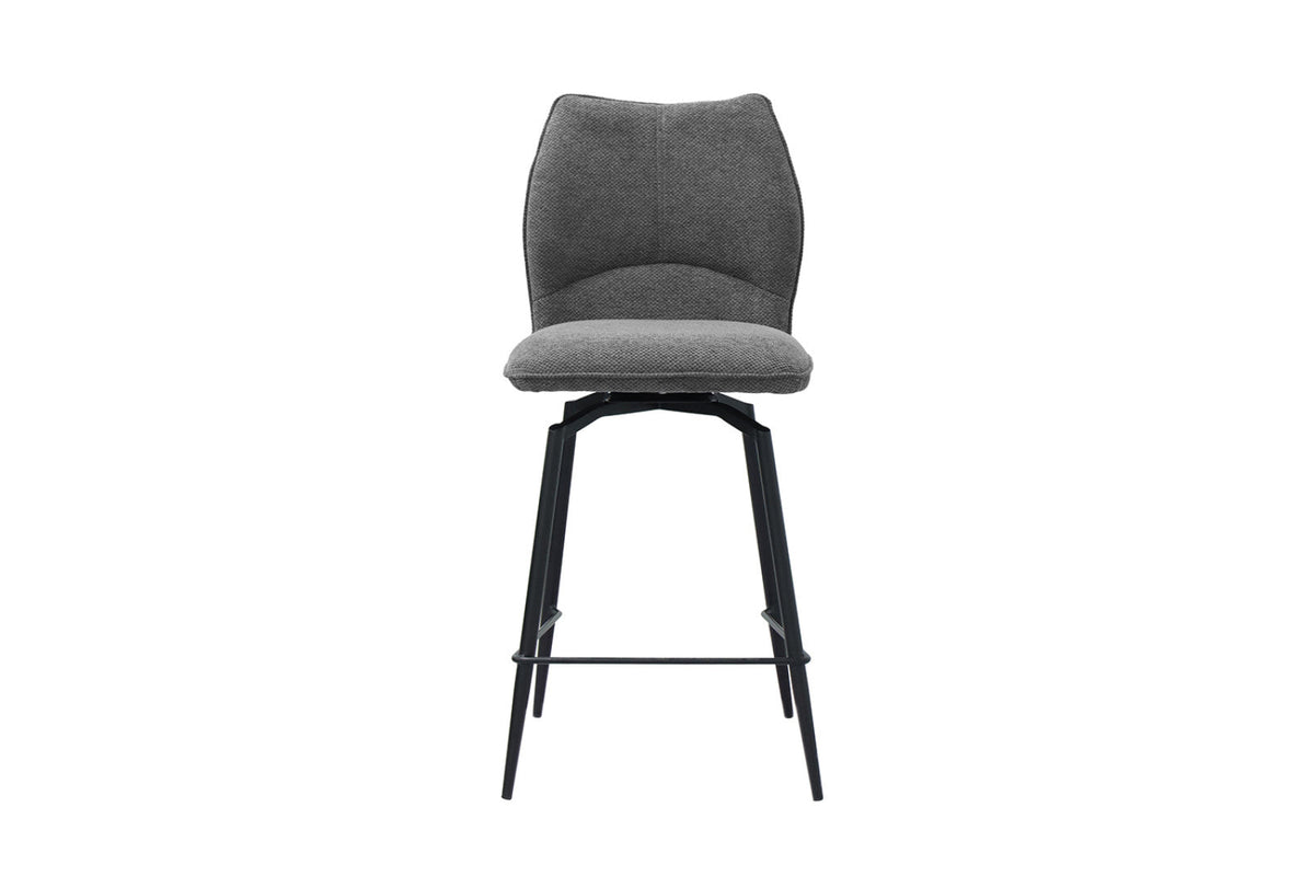 Chaise de comptoir pivotante Lara – Gris – vue principale