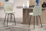 Chaise de comptoir pivotante Lara – Écru – vue 3