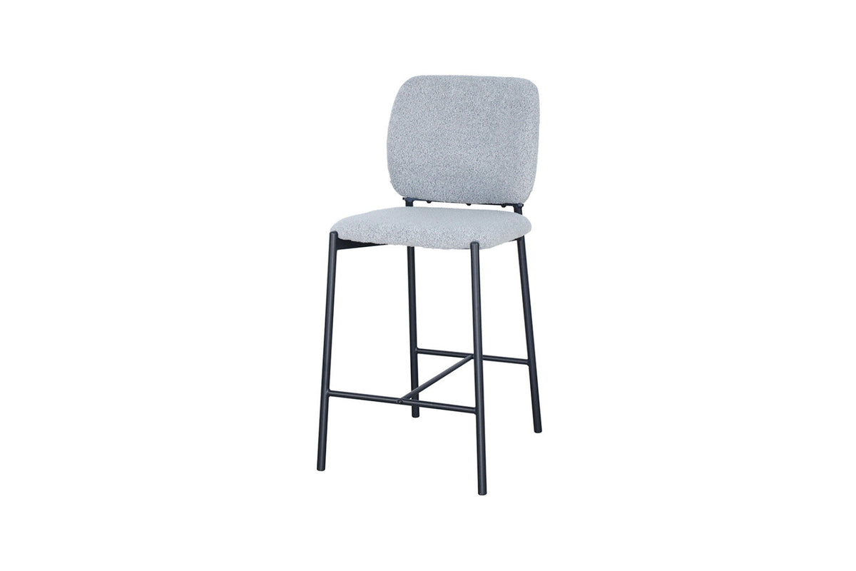 Chaise de comptoir Sophia – Gris clair – vue 5