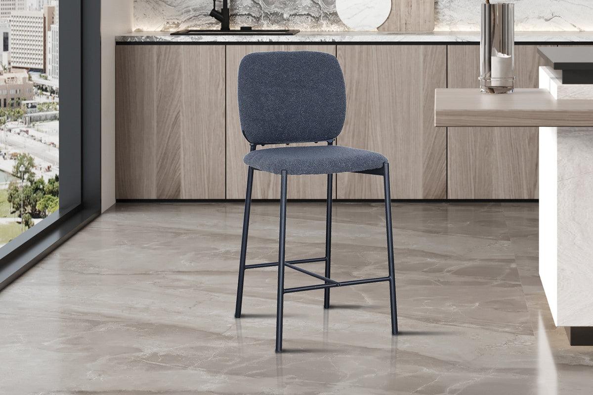 Chaise de comptoir Sophia – Gris foncé – vue 3