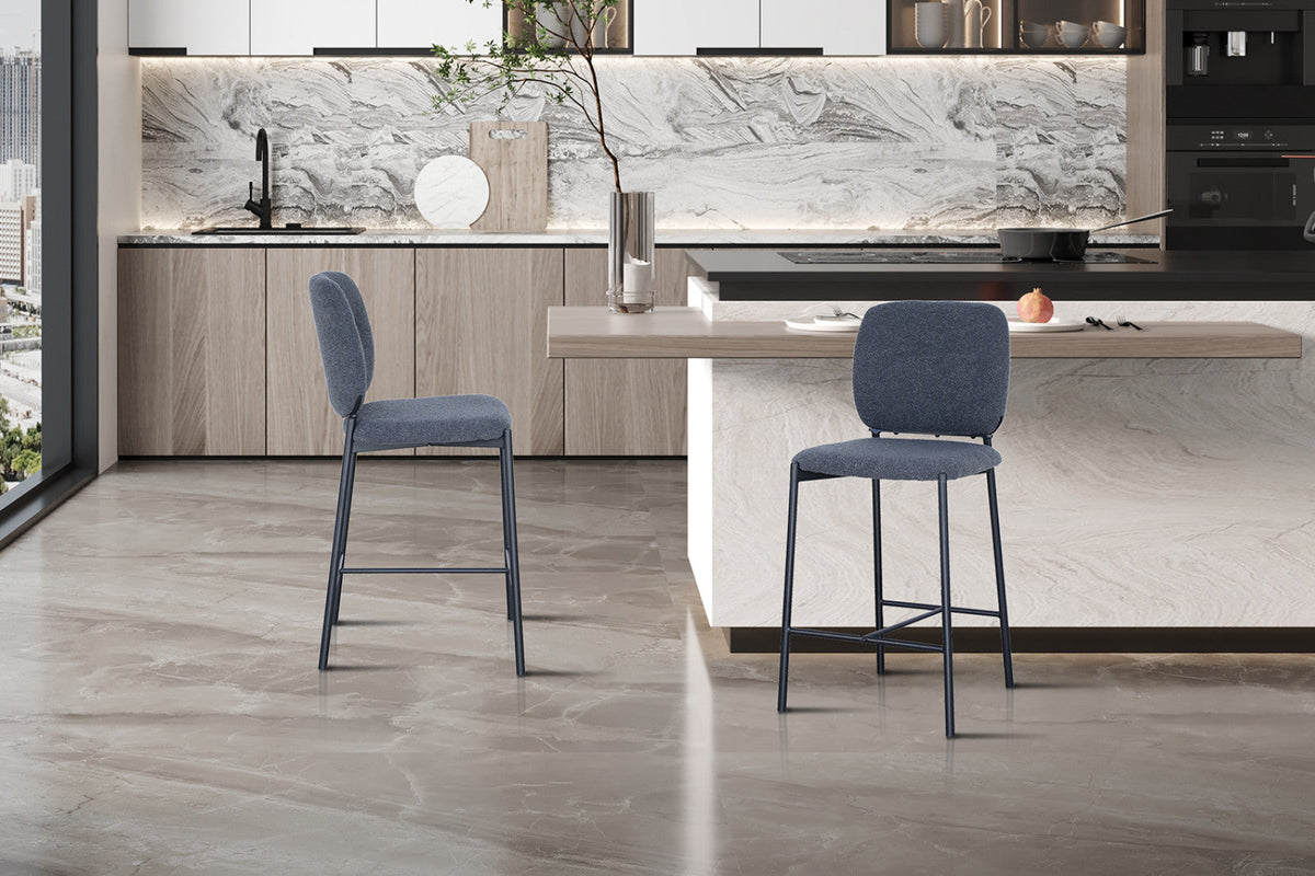 Chaise de comptoir Sophia – Gris foncé – vue 4