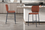 Chaise de comptoir Sophia – Rouille – vue 2