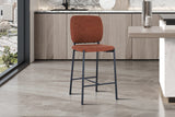 Chaise de comptoir Sophia – Rouille – vue 3