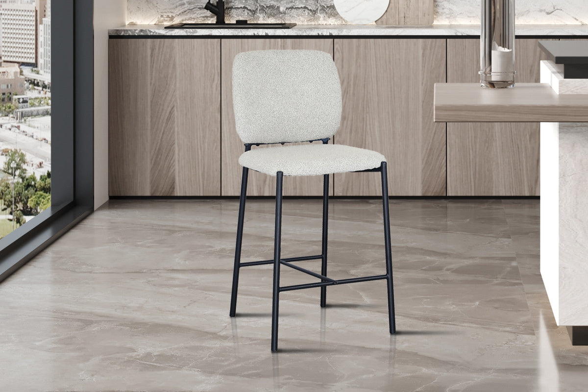 Chaise de comptoir Sophia – Beige – vue 3
