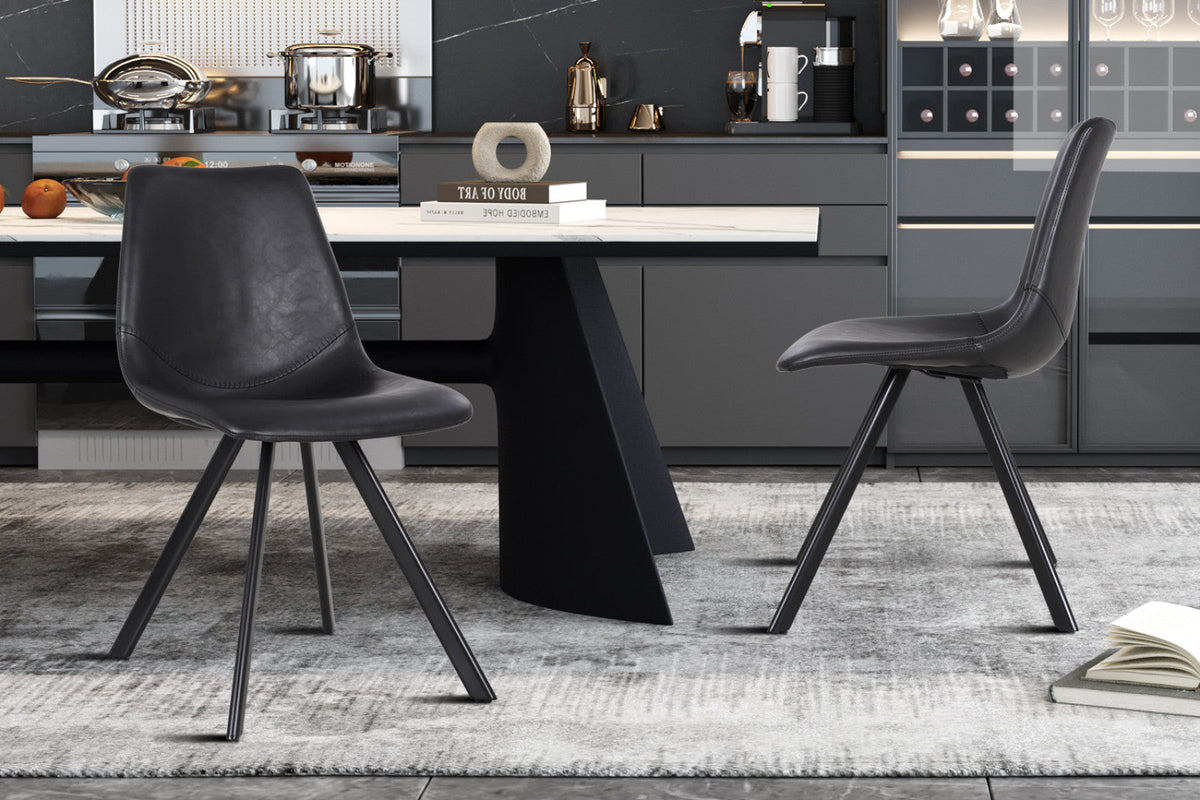Chaise Emma – Noir – vue 2