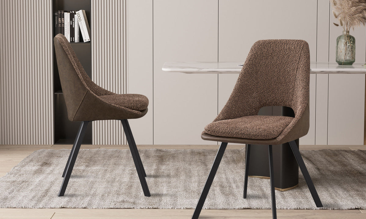 Chaise Filou – Sable, dos brun – vue 2