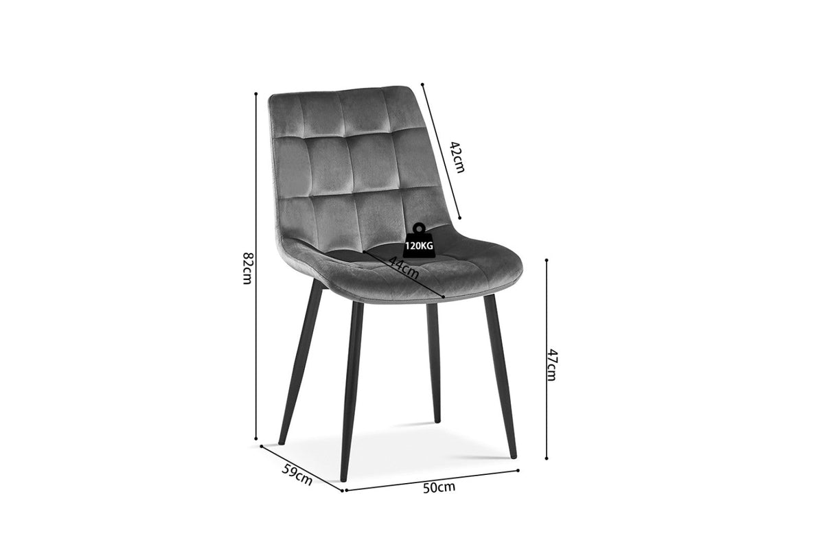Chaise Juta – Gris foncé – vue 9