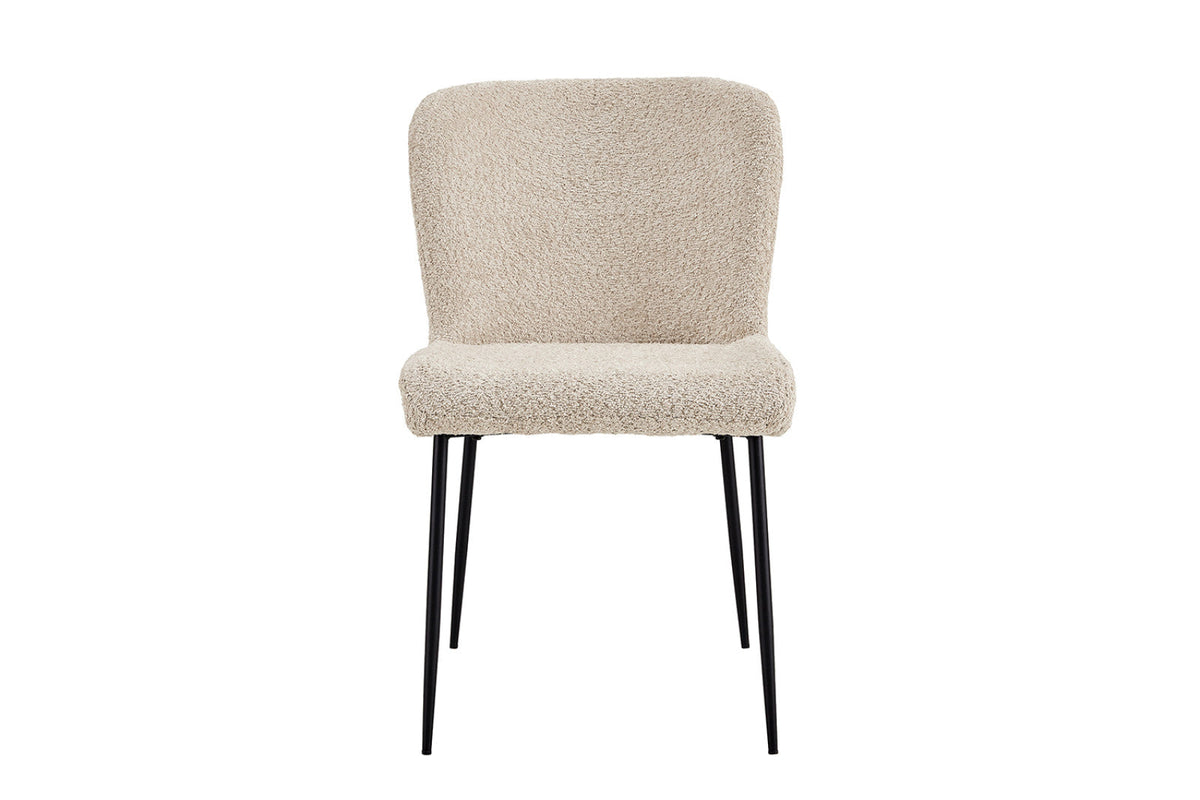 Chaise Lisa – Bouclé beige – vue principale