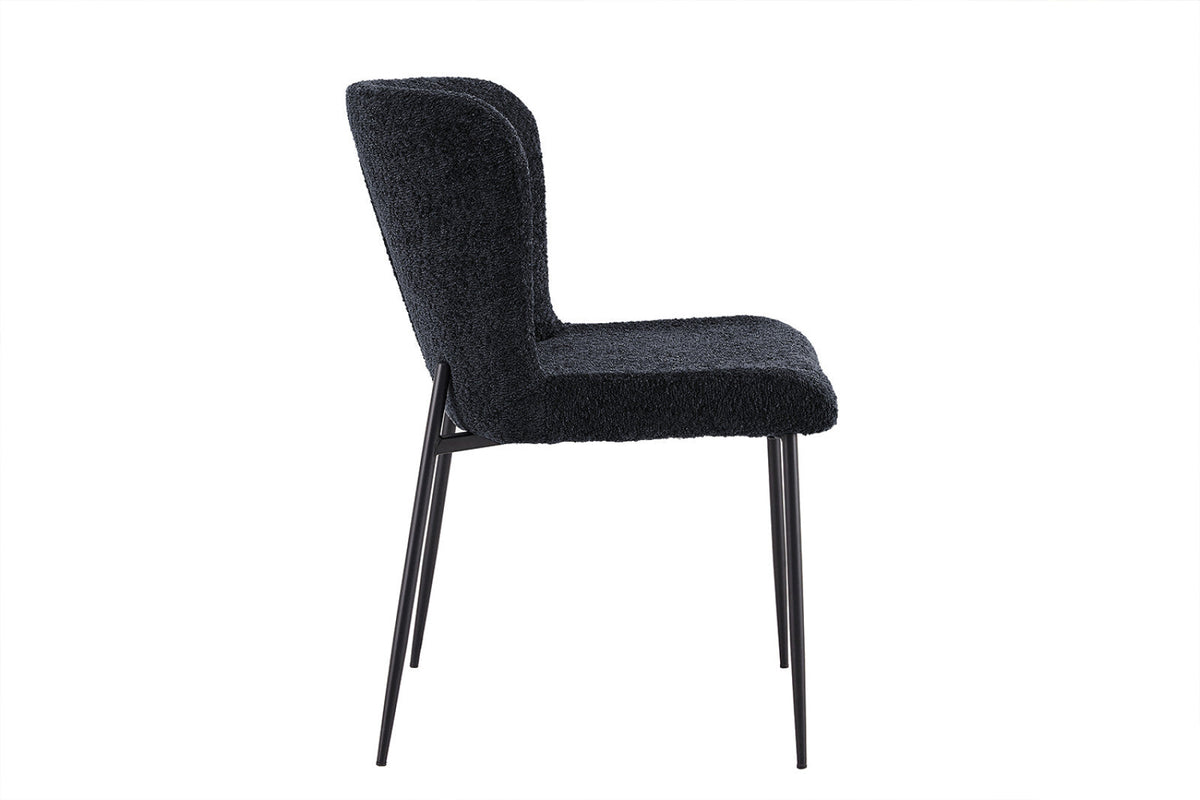 Chaise Lisa – Bouclé gris foncé – vue 5