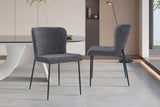Chaise Lisa – Tissu gris foncé – vue 2