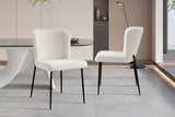 Chaise Lisa – Bouclé écru – vue 2