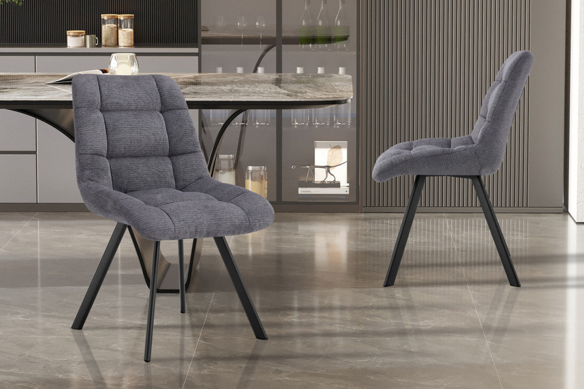 Chaise Lizzy – Gris foncé – vue 2