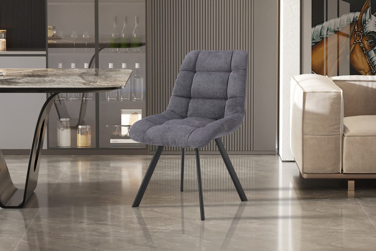 Chaise Lizzy – Gris foncé – vue 3