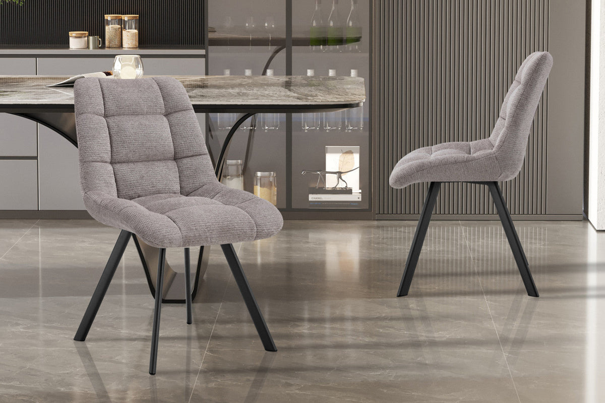 Chaise Lizzy – Gris clair – vue 2