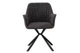 Chaise Lucie – Gris, dos gris clair – vue principale