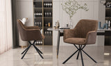 Chaise Lucie – Sable, dos brun – vue 2