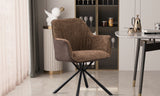 Chaise Lucie – Sable, dos brun – vue 3