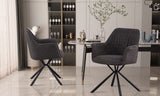 Chaise Lucie – Gris, dos gris clair – vue 2