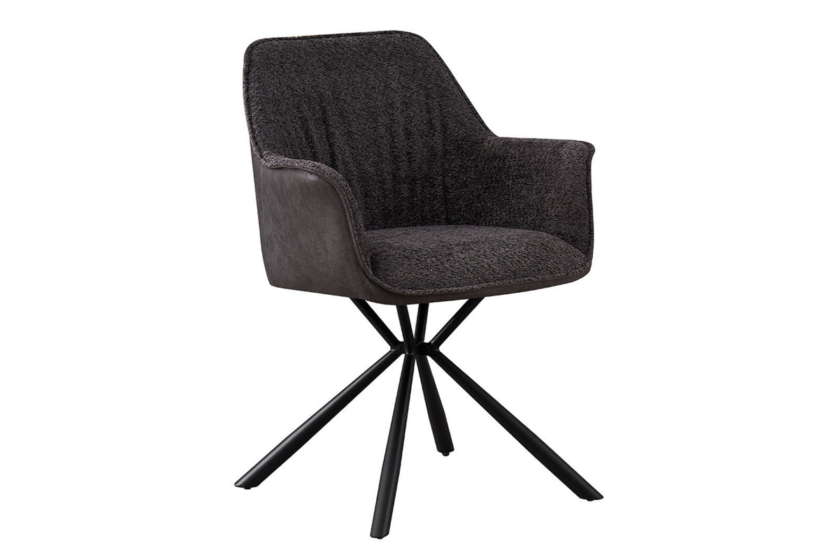 Chaise Lucie – Gris, dos gris clair – vue 4