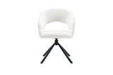 Chaise pivotante Amber – Blanc – vue principale