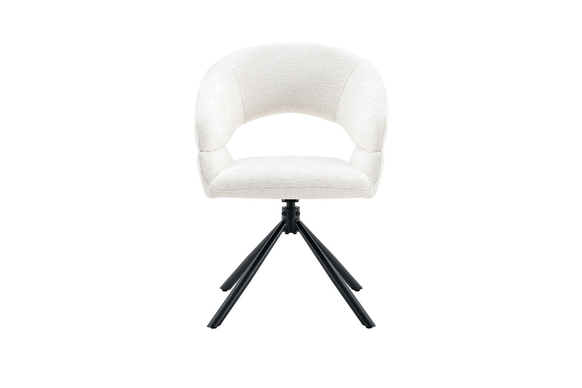 Chaise pivotante Amber – Blanc – vue principale