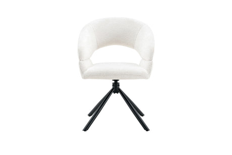 Chaise pivotante Amber – Blanc – vue principale