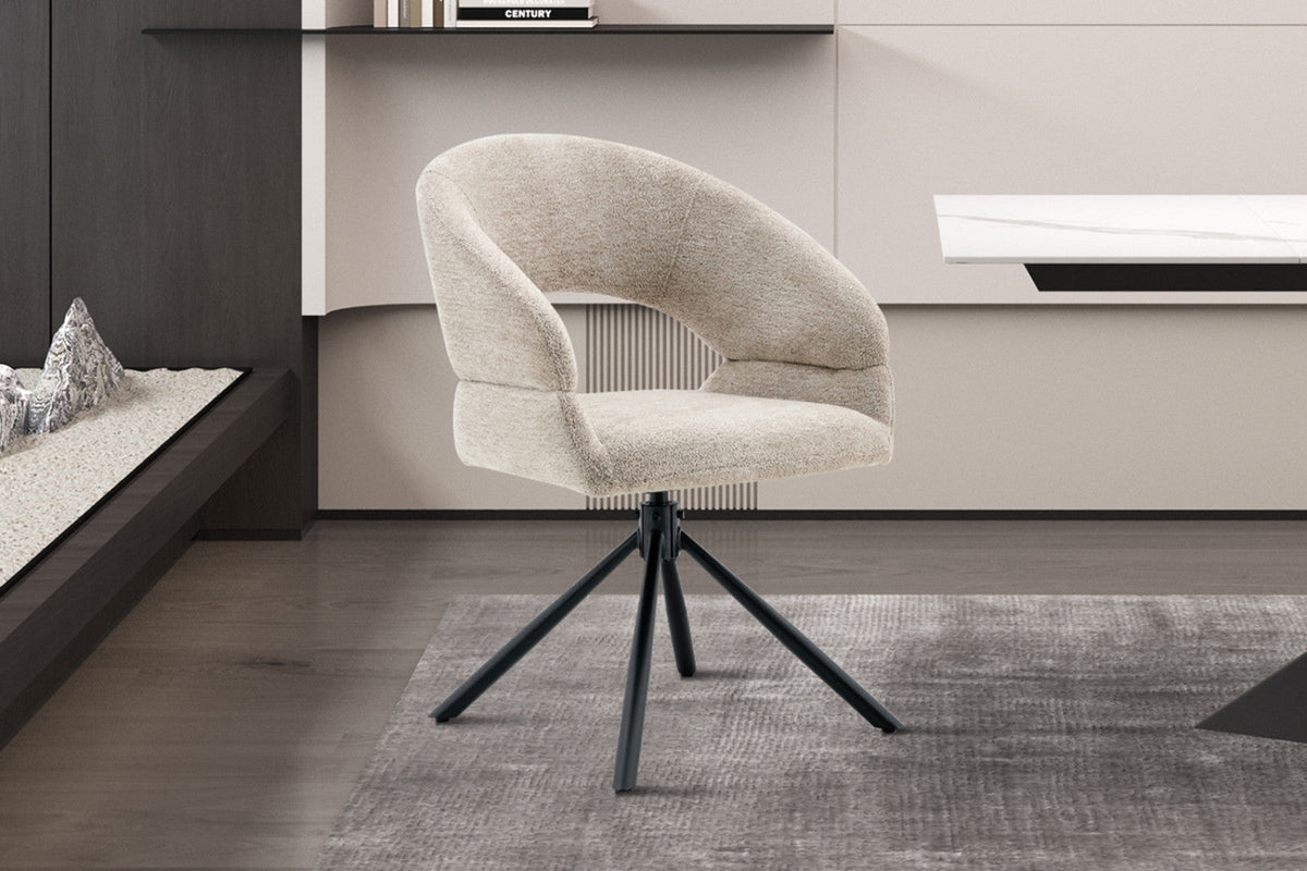 Chaise pivotante Amber – Beige – vue 4