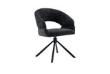 Chaise pivotante Amber – Noir – vue 5