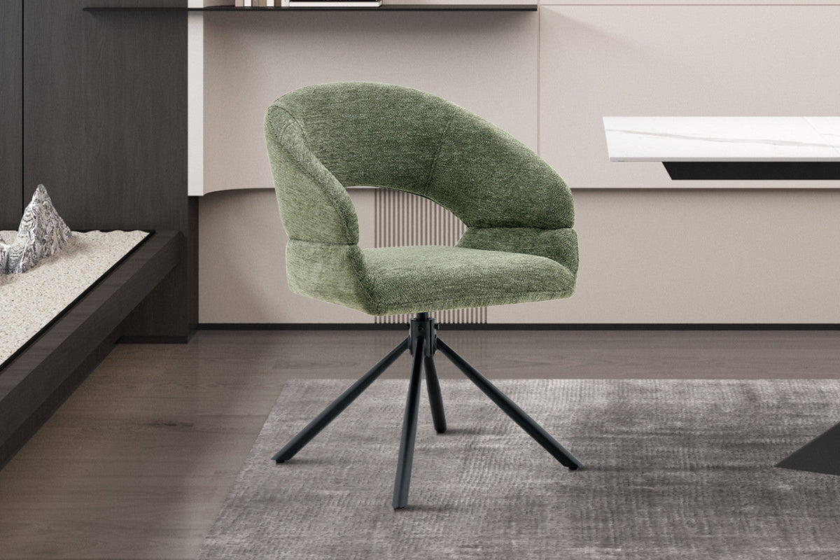 Chaise pivotante Amber – Vert – vue 4