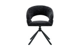 Chaise pivotante Amber – Noir – vue principale