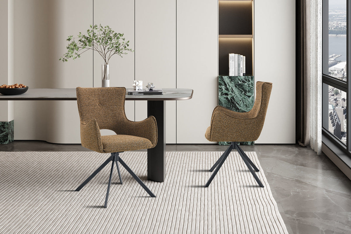 Chaise pivotante Billy – Rouille – vue 4