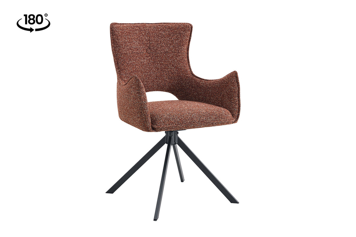 Chaise pivotante Billy – Rouge – vue 5