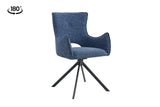 Chaise pivotante Billy – Bleu – vue 5