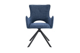 Chaise pivotante Billy – Bleu – vue principale
